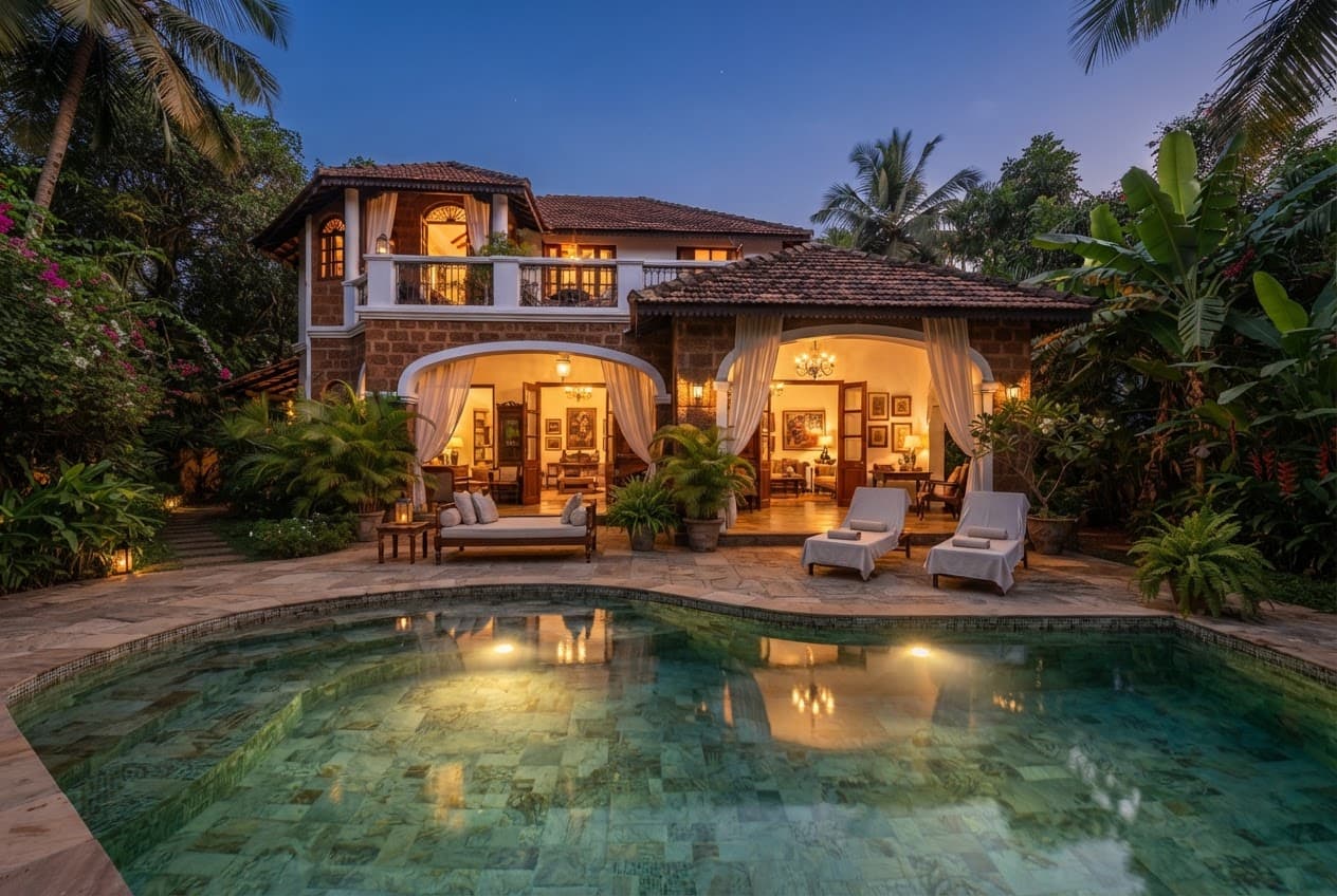Sunset Villa Luxury - 4 Bedroom Villa with Private Pool in Assagao, Goa